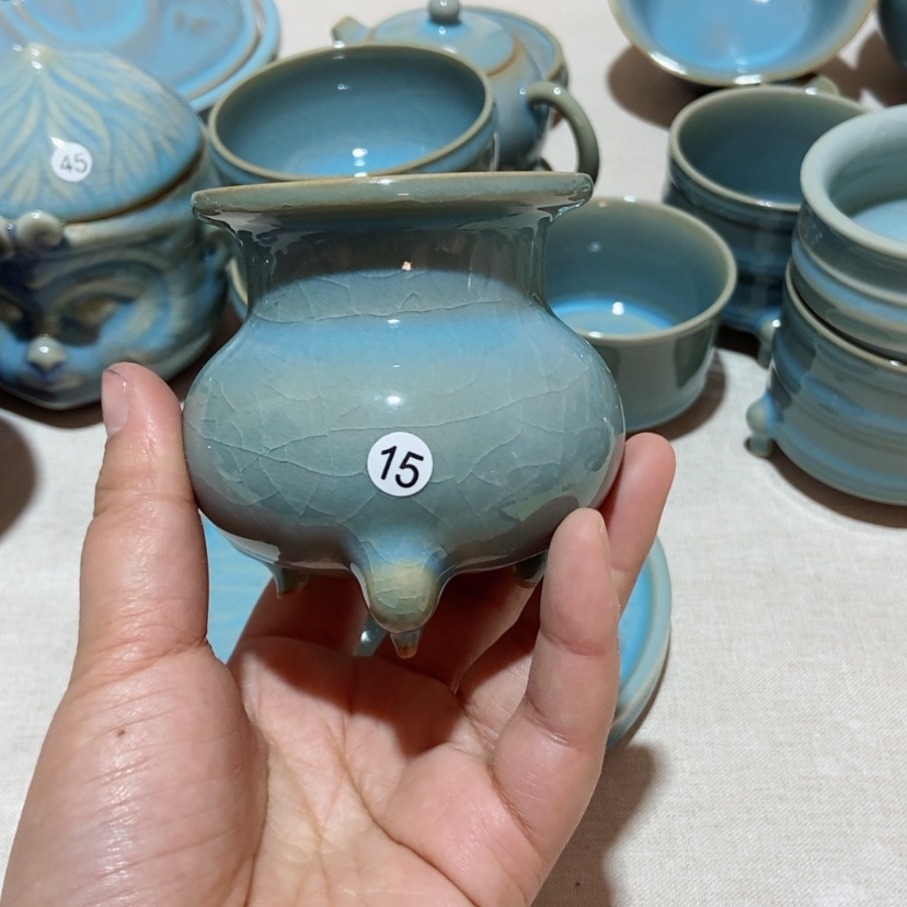 【闪购商品】香炉天蓝原矿汝瓷