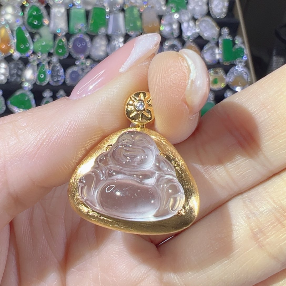 石英质玉颈饰银S925镶嵌