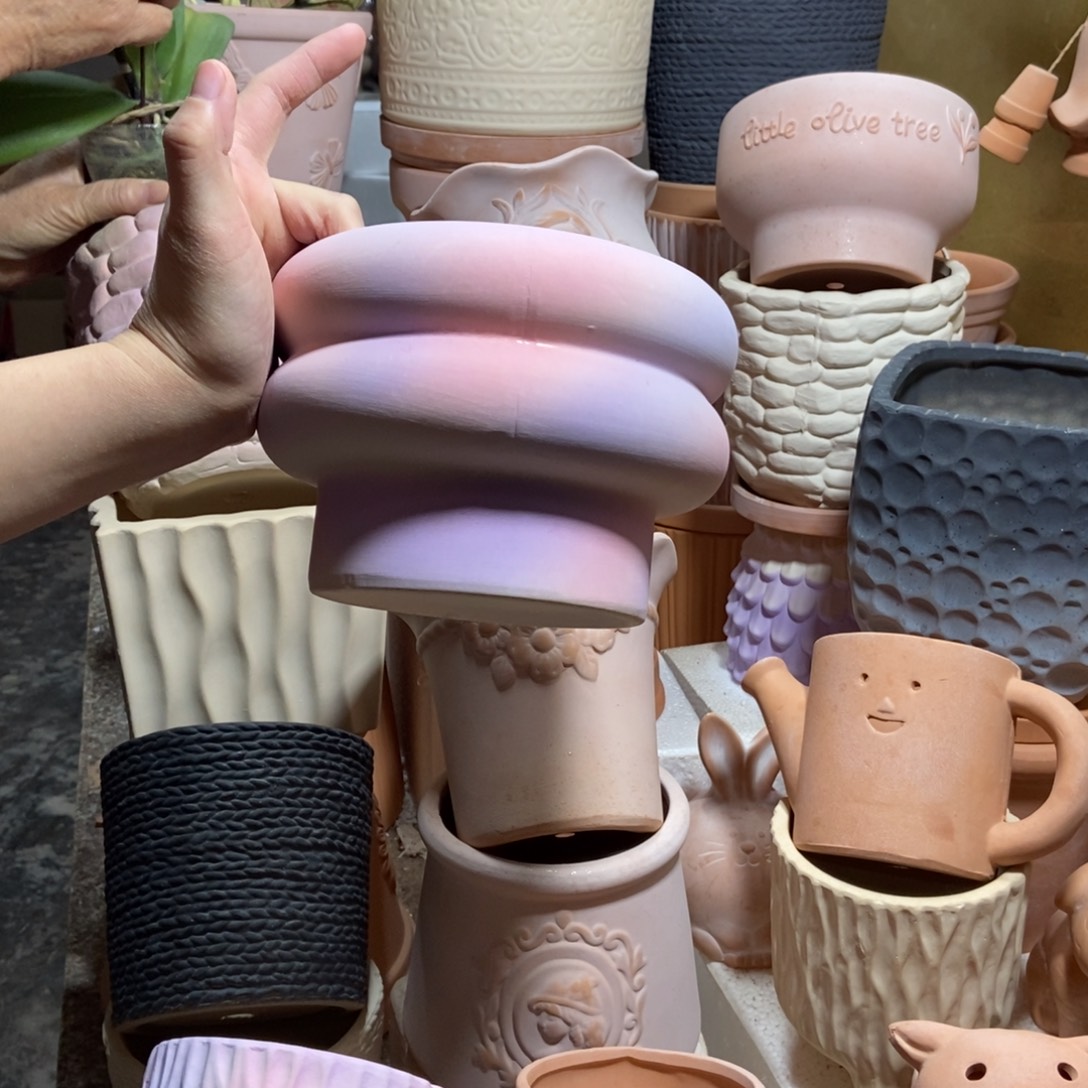 17×12炫彩甜甜圈 粗陶1个