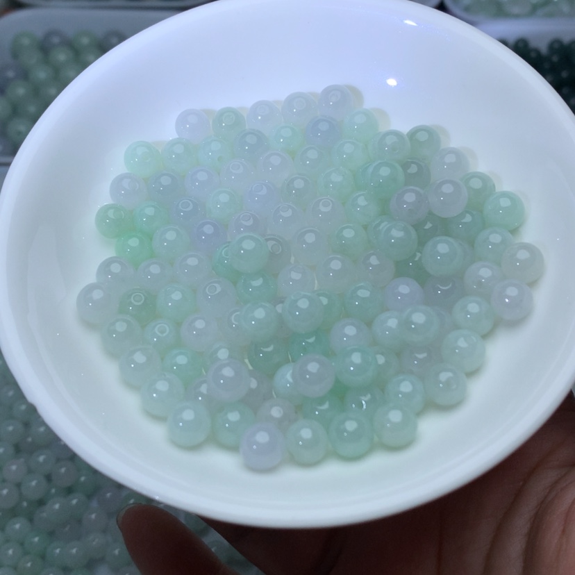 【闪购商品】未镶嵌翡翠手链卡6.8冰珠子14颗 手链拍2单