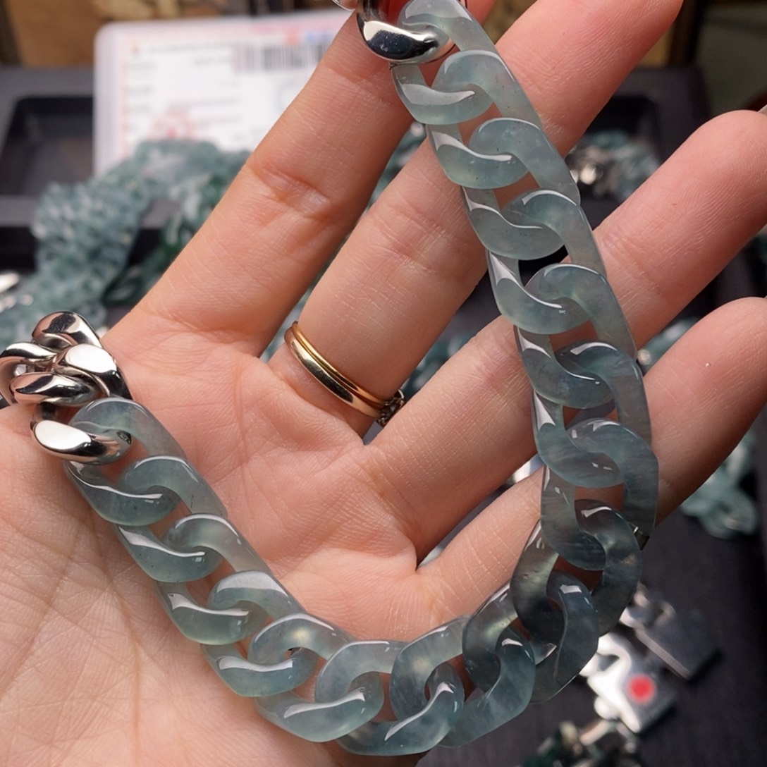 翡翠未镶嵌手链手链10002