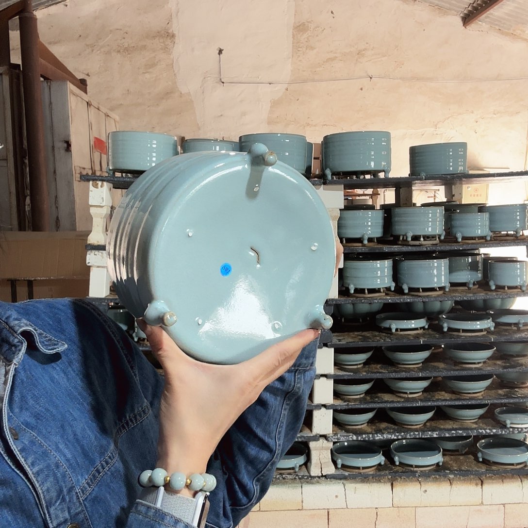 编号196天青釉大号尊不退不换