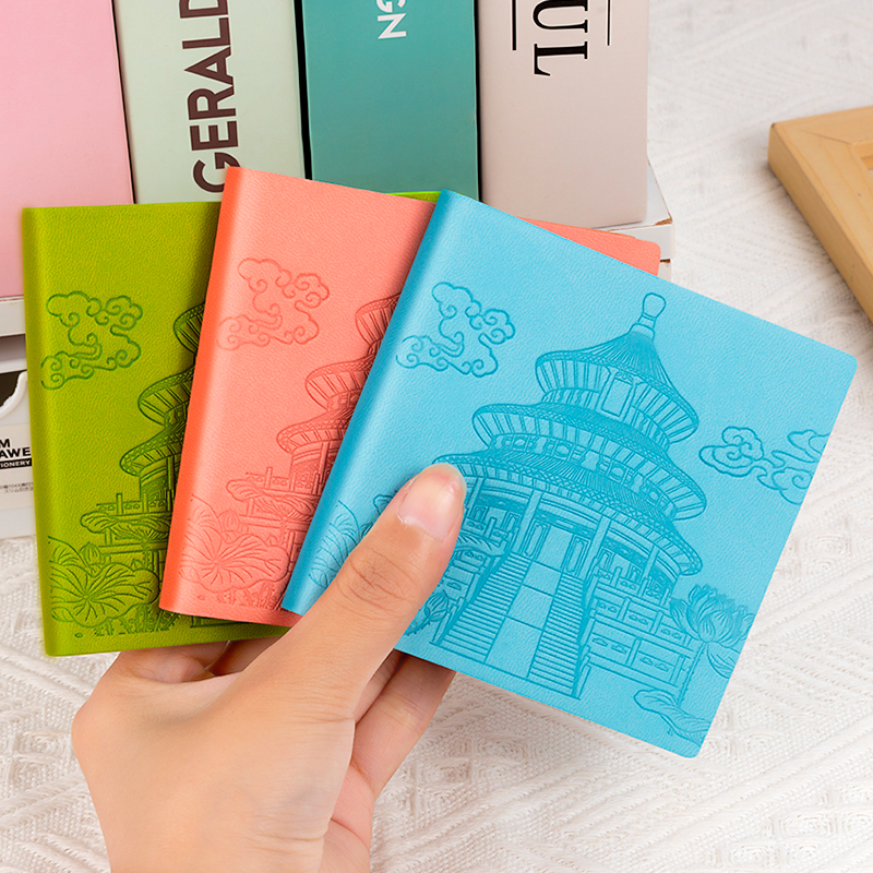 高颜值方形盖章收集本学生旅行空白手账本加厚笔记本