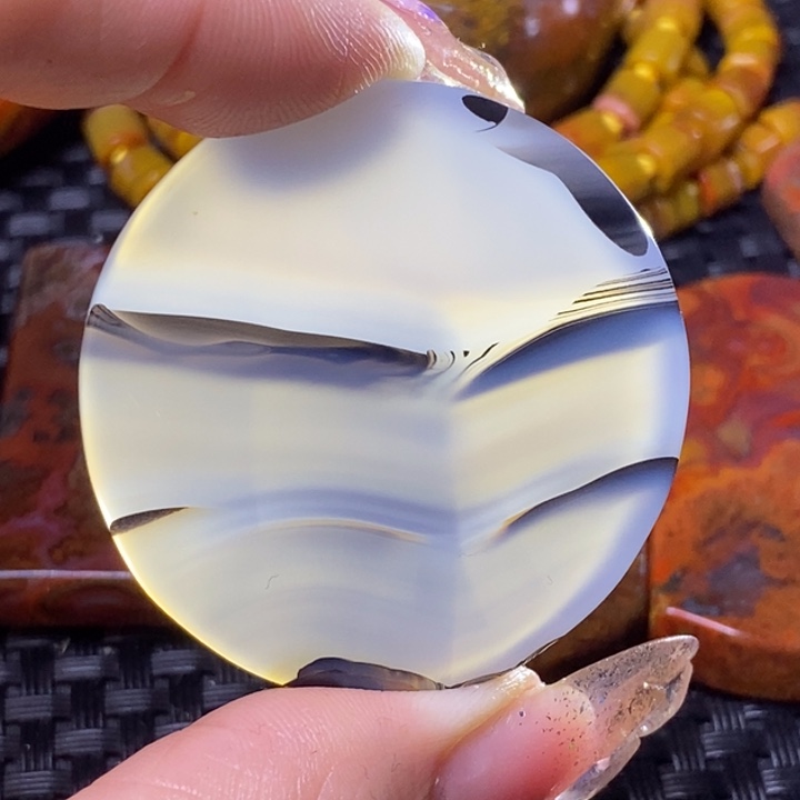 玛瑙/玉髓颈饰足银镀金镶嵌