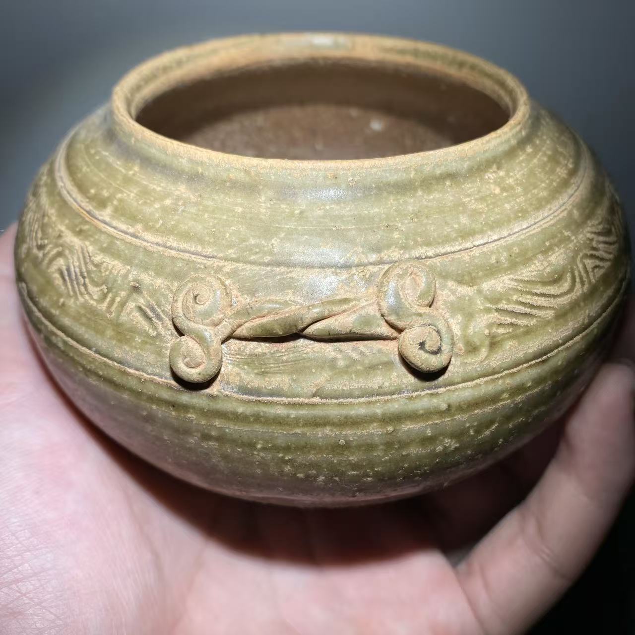 纯手工制作龙泉青瓷罐