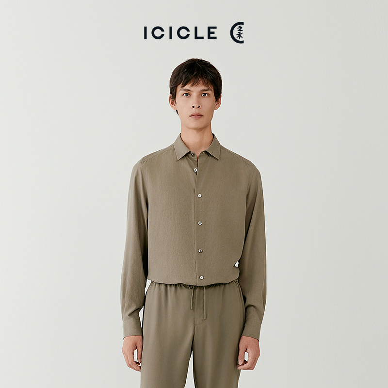 ICICLE之禾绢丝府绸直身衬衫1396
