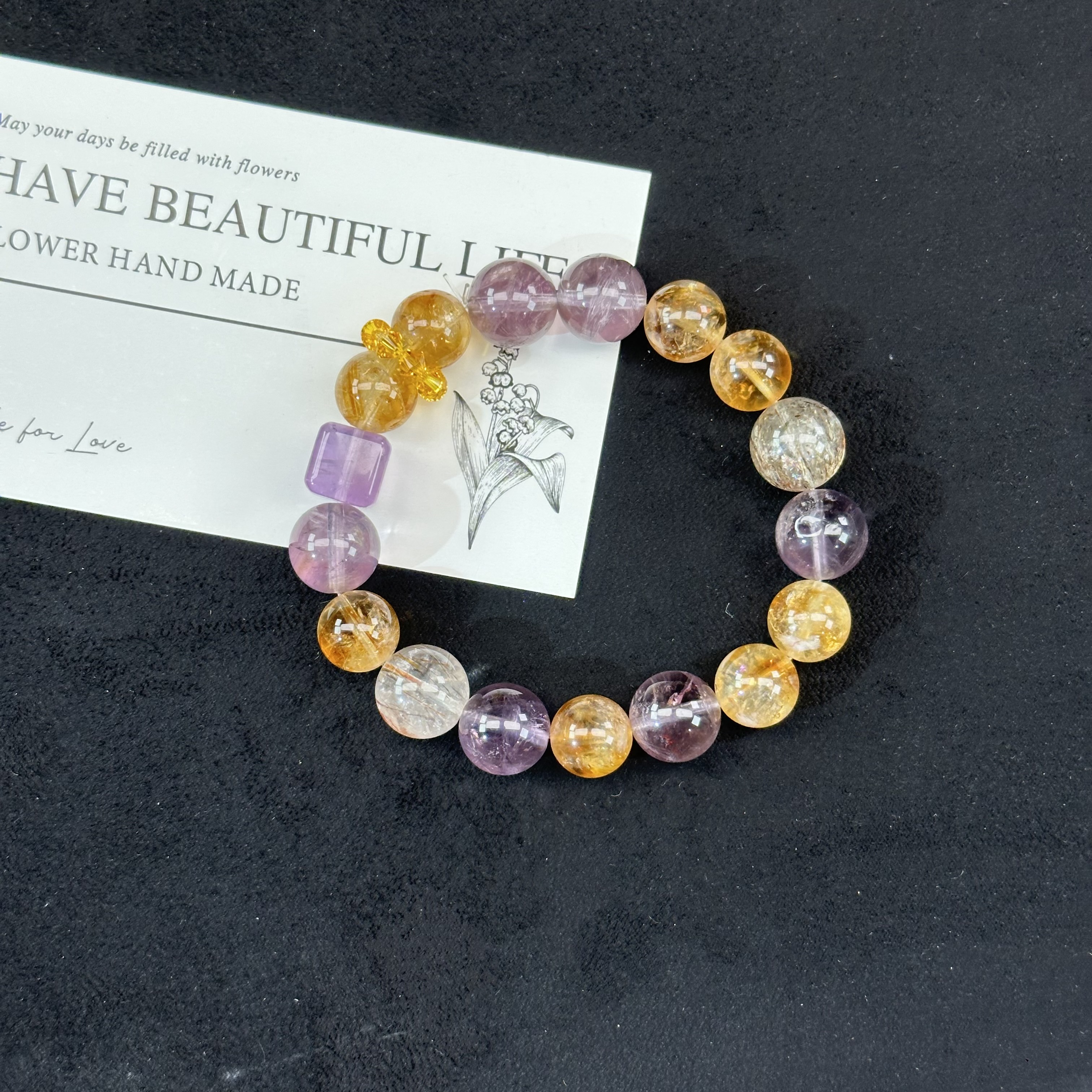 【紫醉金迷】黄塔晶紫水手串【拍两单！是一条价格！】多样性发一w1045