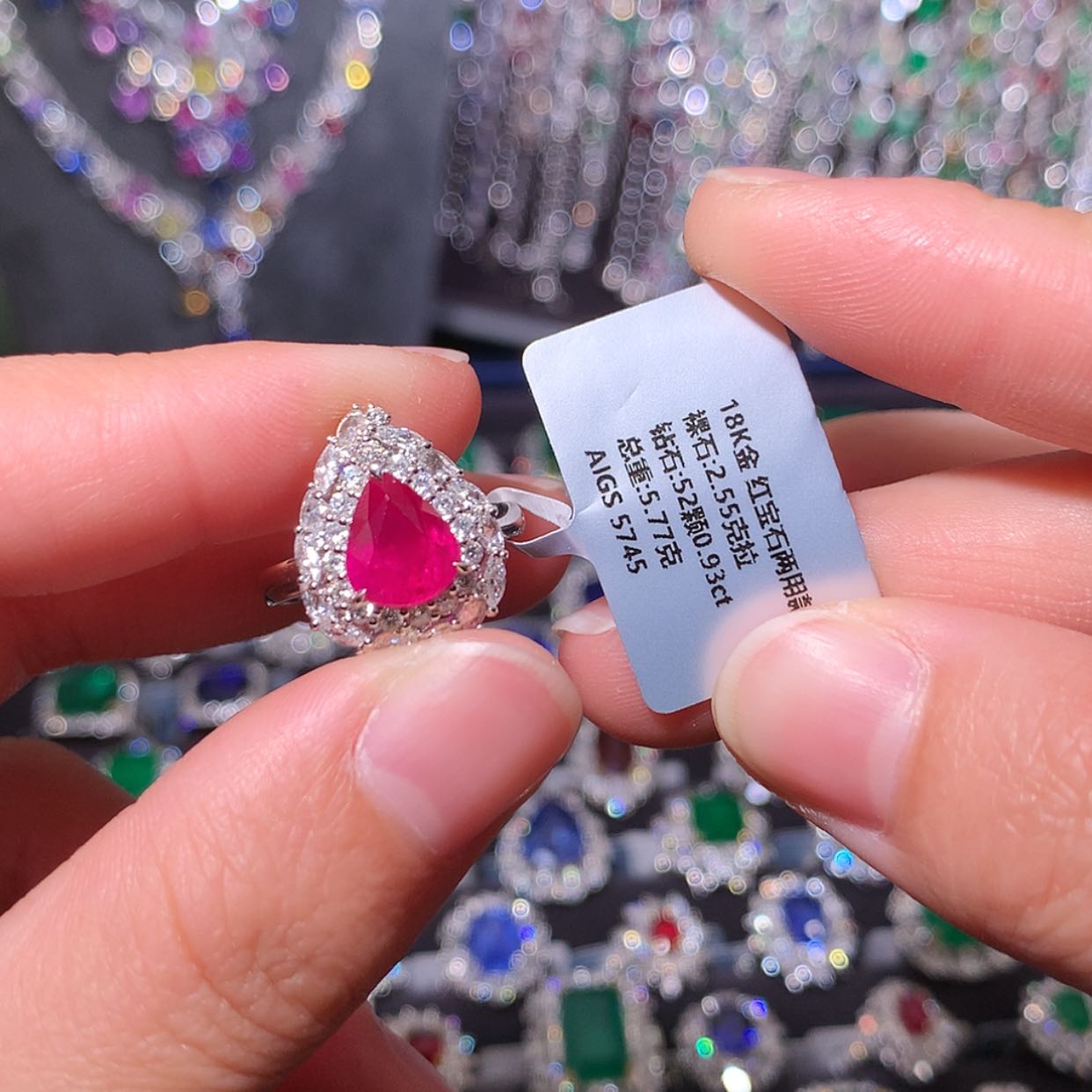 【闪购商品】红宝石戒指18K金镶嵌