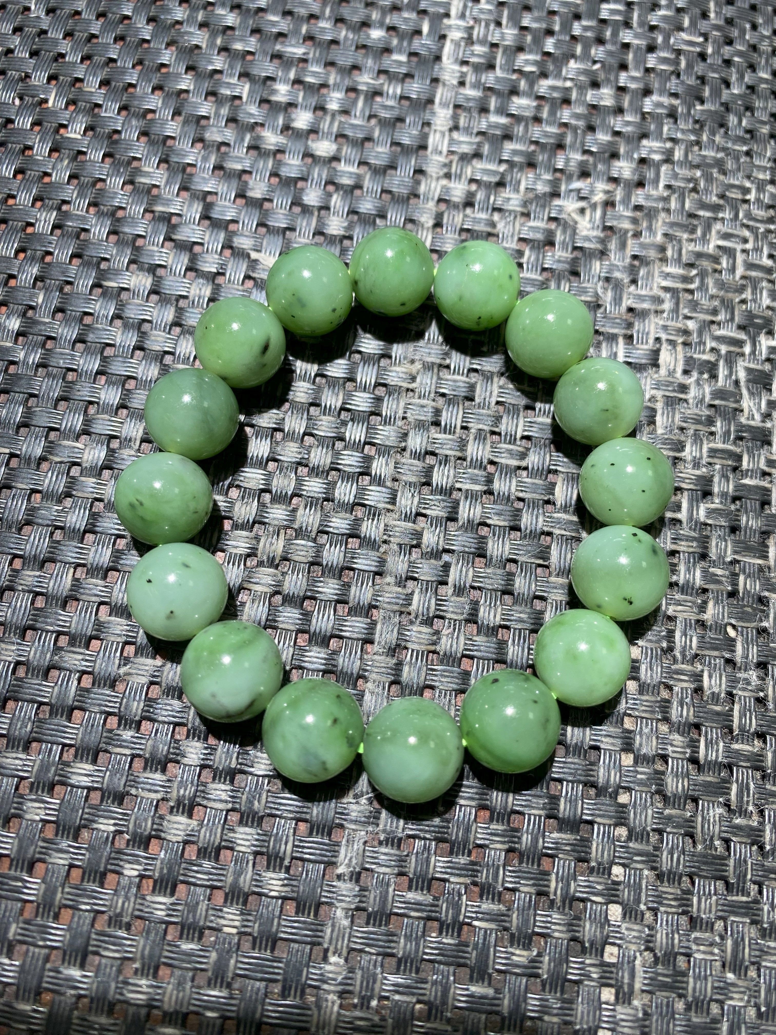 和田玉碧玉圆珠手串精致百搭