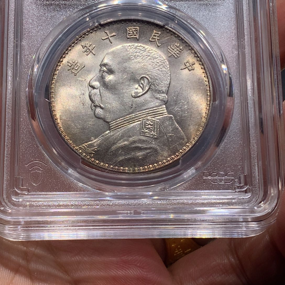 处***鸟银老银元MS62十年大头一枚