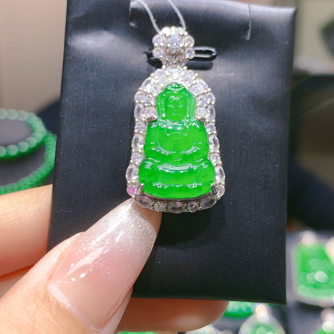 翡翠颈饰银S925镶嵌4甄选qj