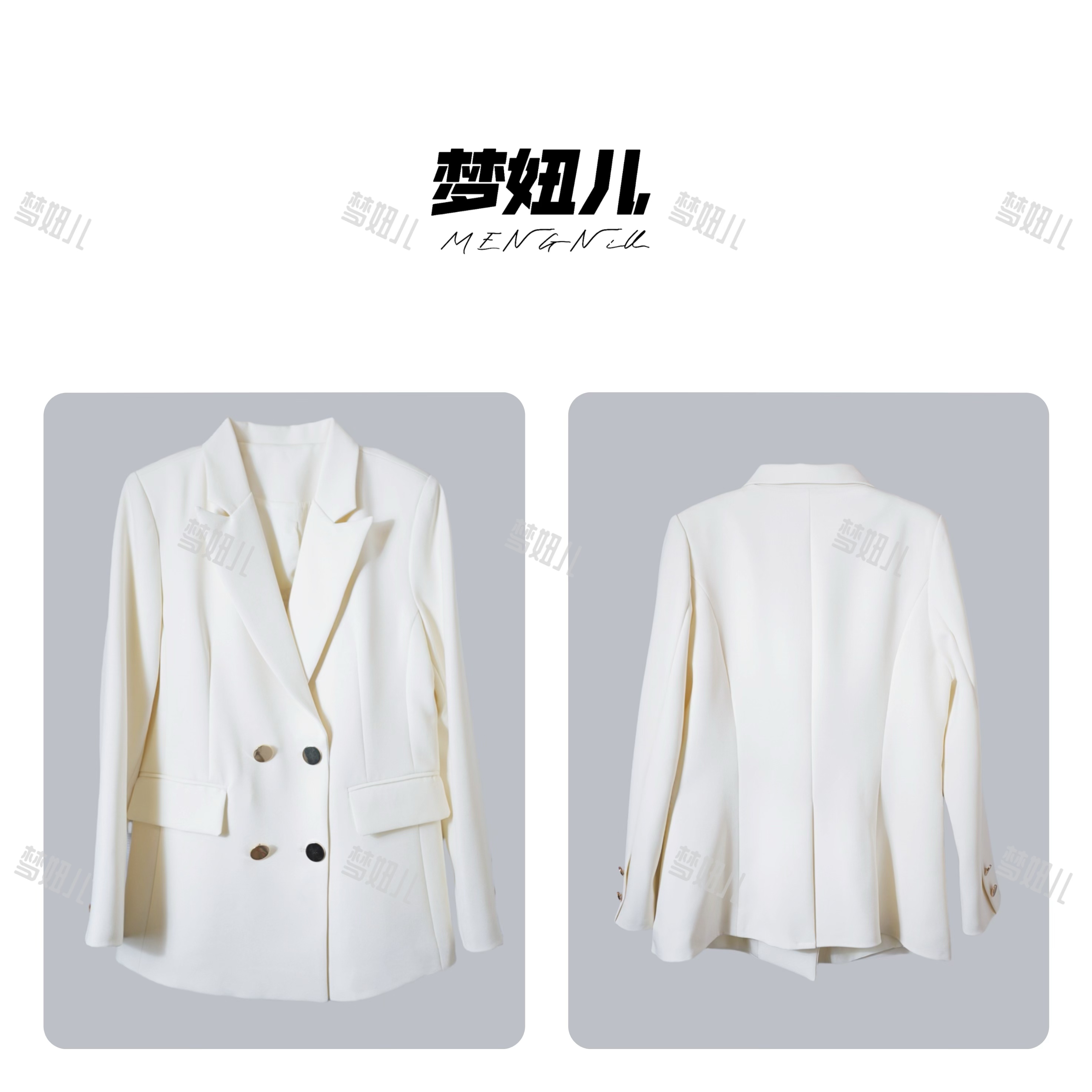 2025春秋高级感黑色长袖女西装上衣小个子气质宽松百搭西服外套