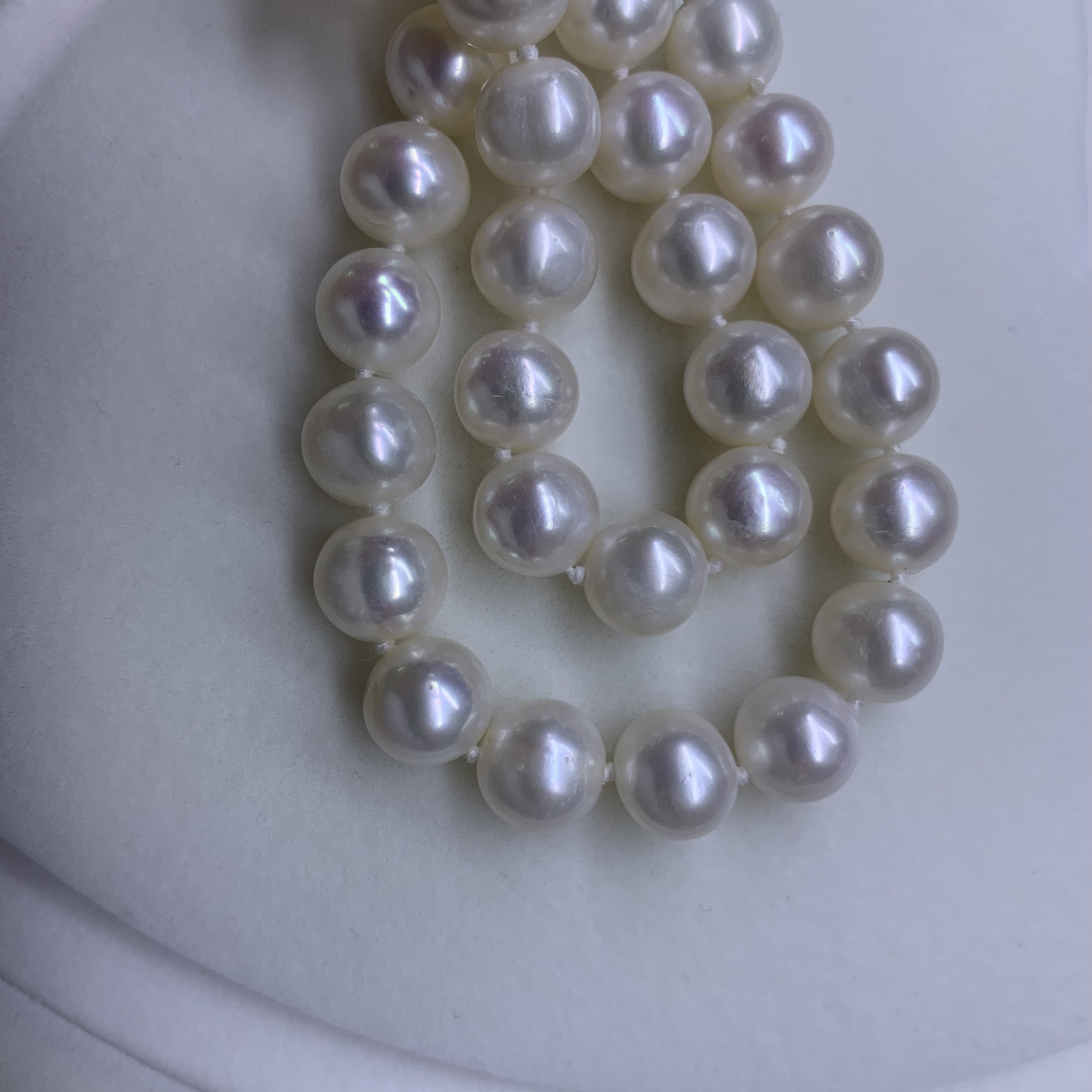 星润珍珠10-11mm天然淡水无核珍珠项链正圆极强光气质百搭