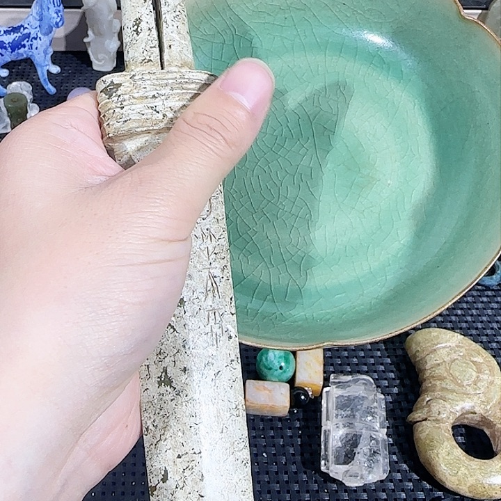 瓷片瓷器开心幸福快乐摆件创意288