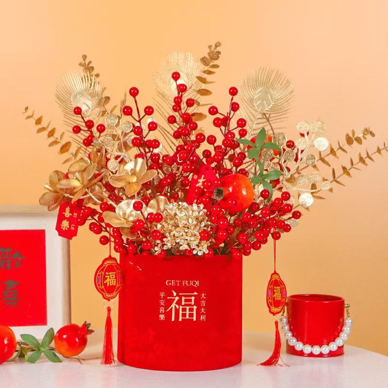 新春福桶摆件新房家居装饰品2025蛇年搬家礼物过新年喜庆布置用品