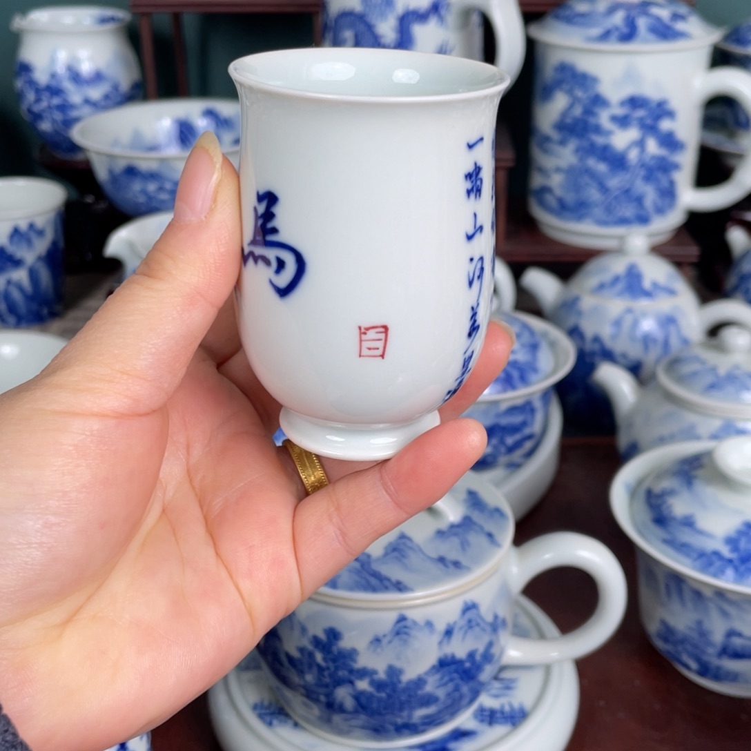 陶手工手绘青花，青花