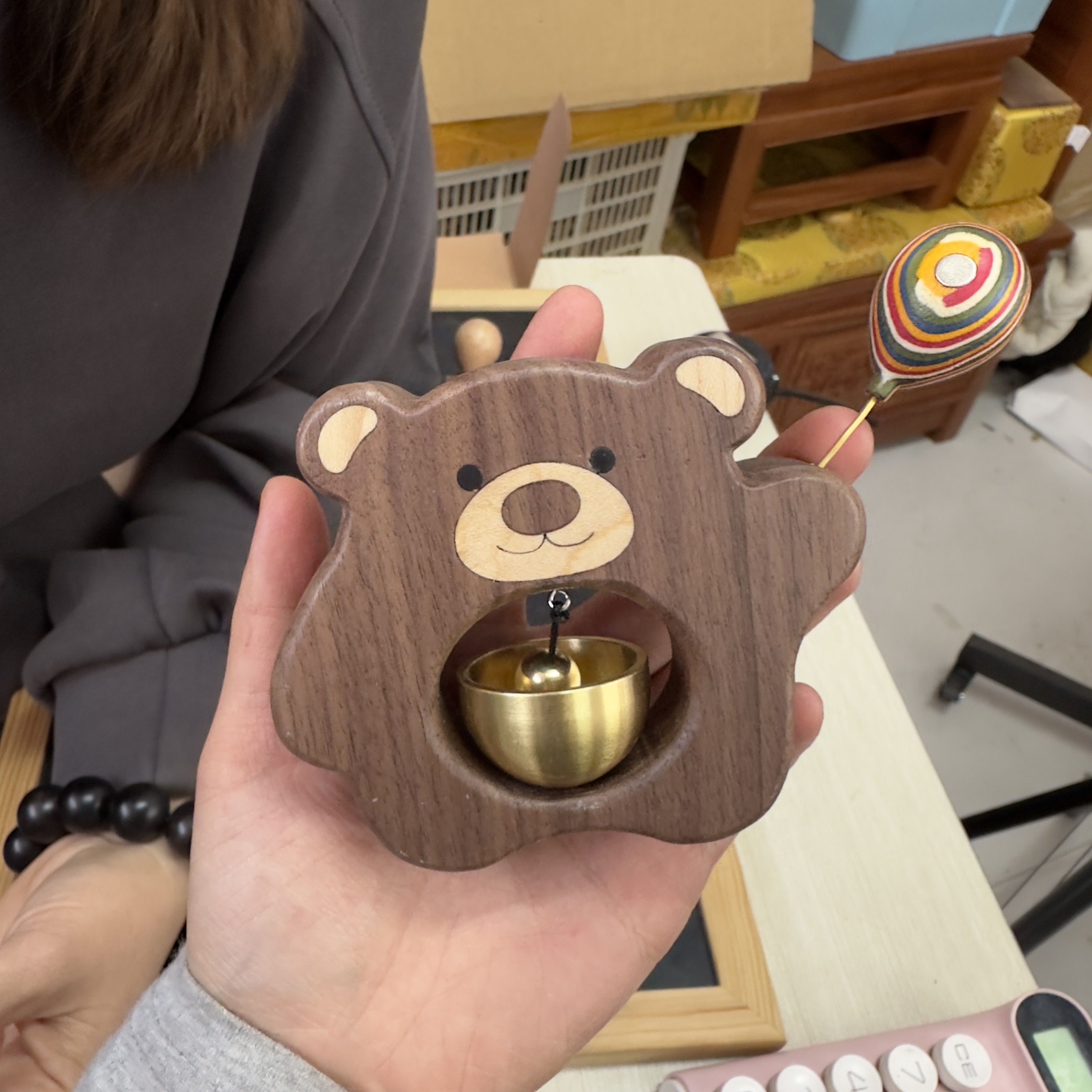 气球小熊铃铛 门铃 冰箱贴~