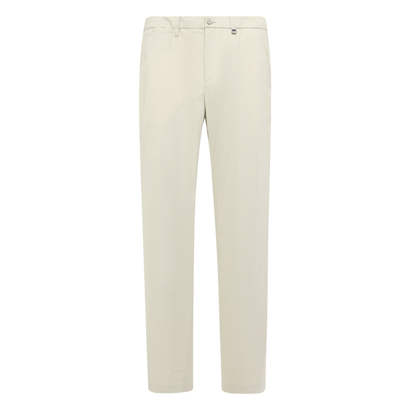 J1679鸟春秋男式休闲裤 棉中腰修身商务休闲长裤弹力 卡其色