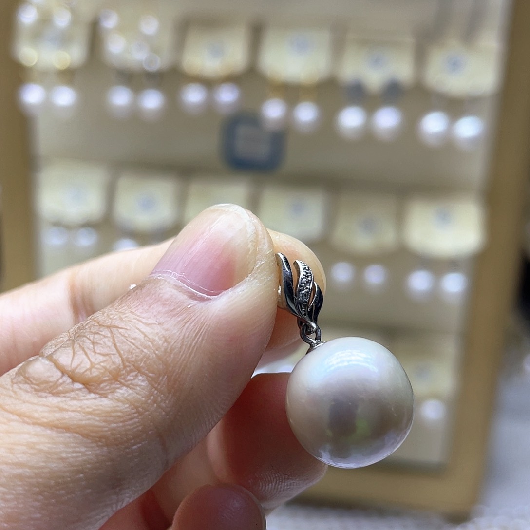 淡水珍珠银S925镶嵌颈饰