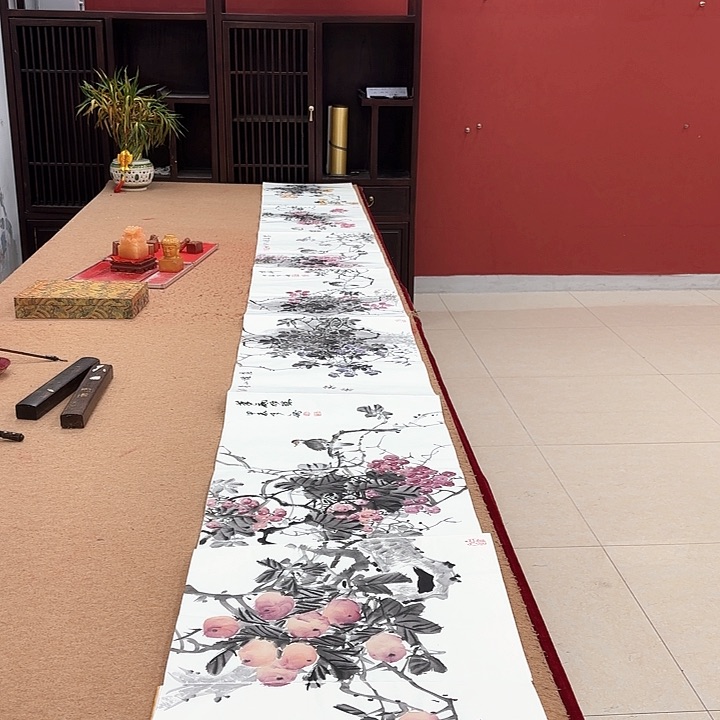书法王秘花鸟册页