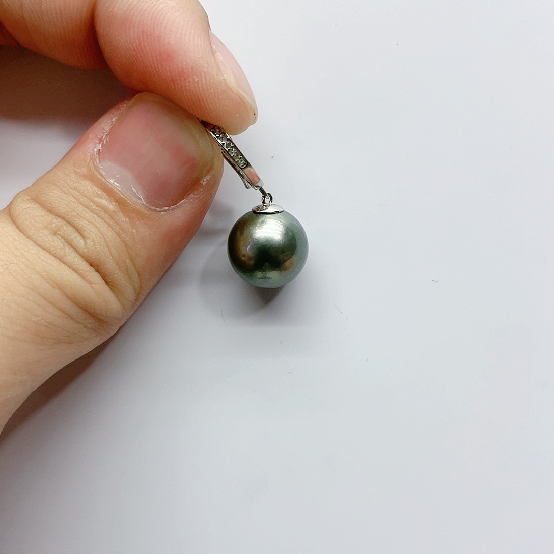 海水珍珠银S925镶嵌颈饰