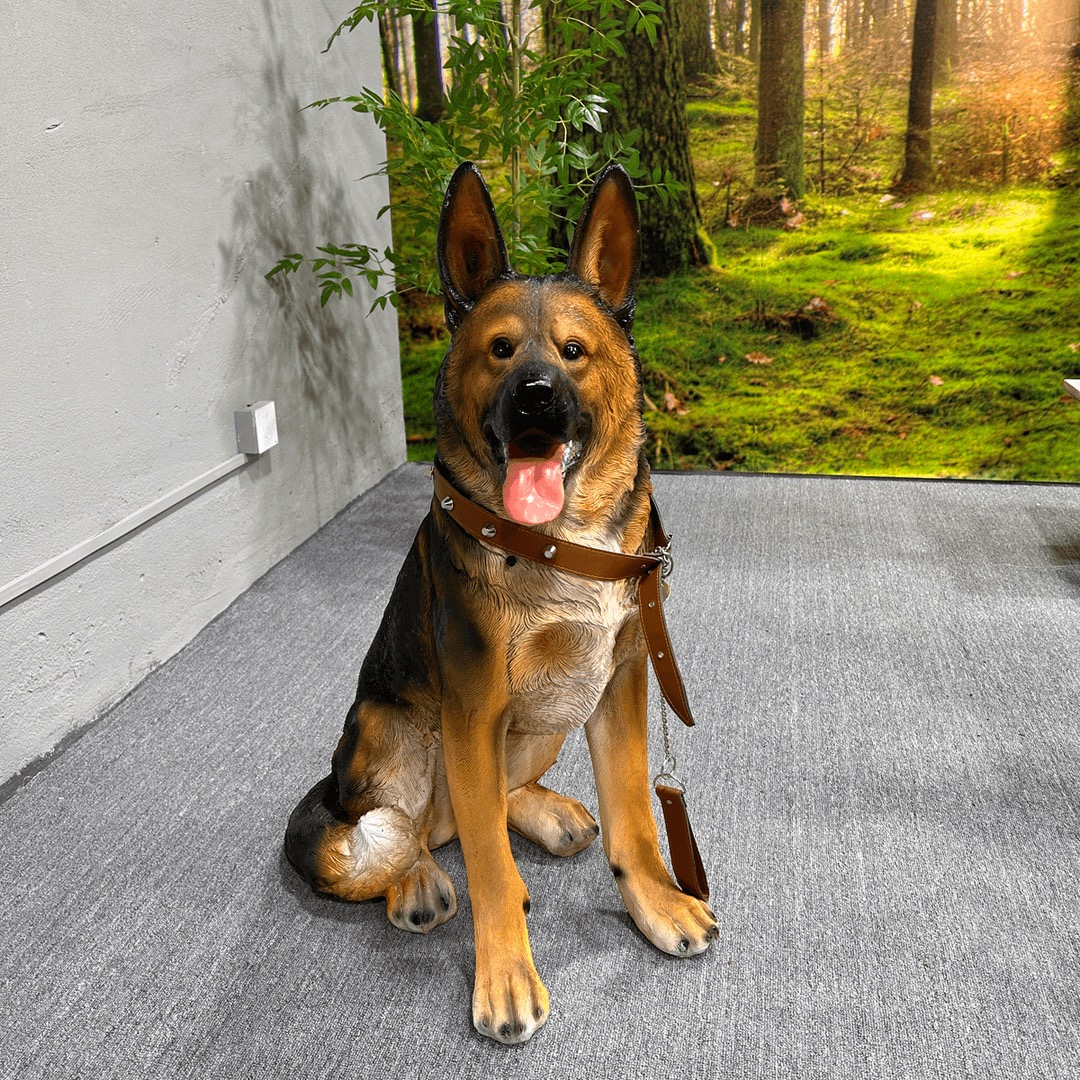 大狼狗德牧工艺品树脂摆件户外庭院花园装饰 85公分