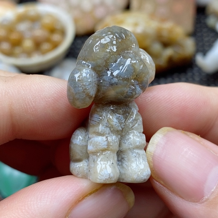 硅化珊瑚（珊瑚玉）颈饰未镶嵌