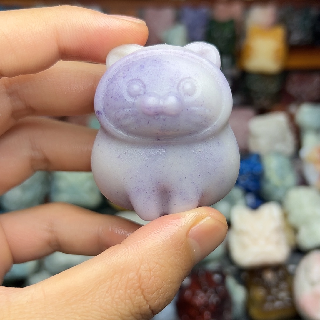 石材醒狮小白紫白