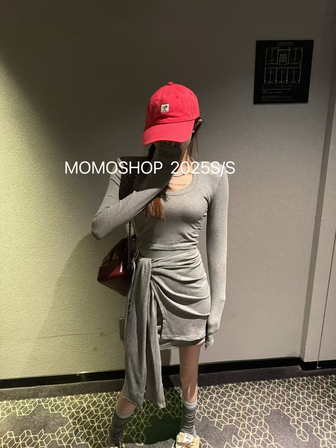 夏季运动风绑带三件套件连衣裙修身显瘦长袖短裙