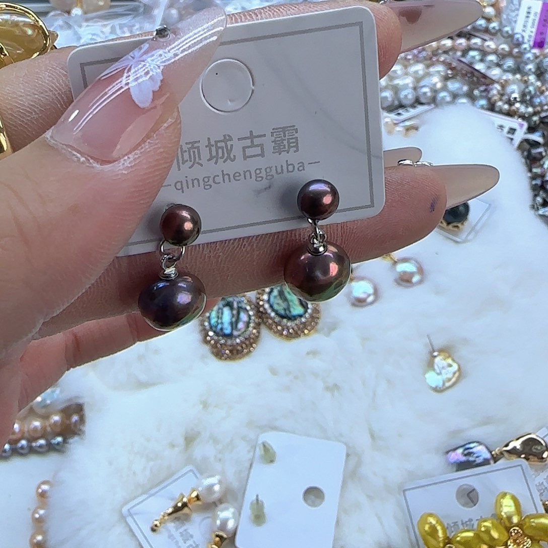 银S925镶嵌项链定制58淡水珍珠