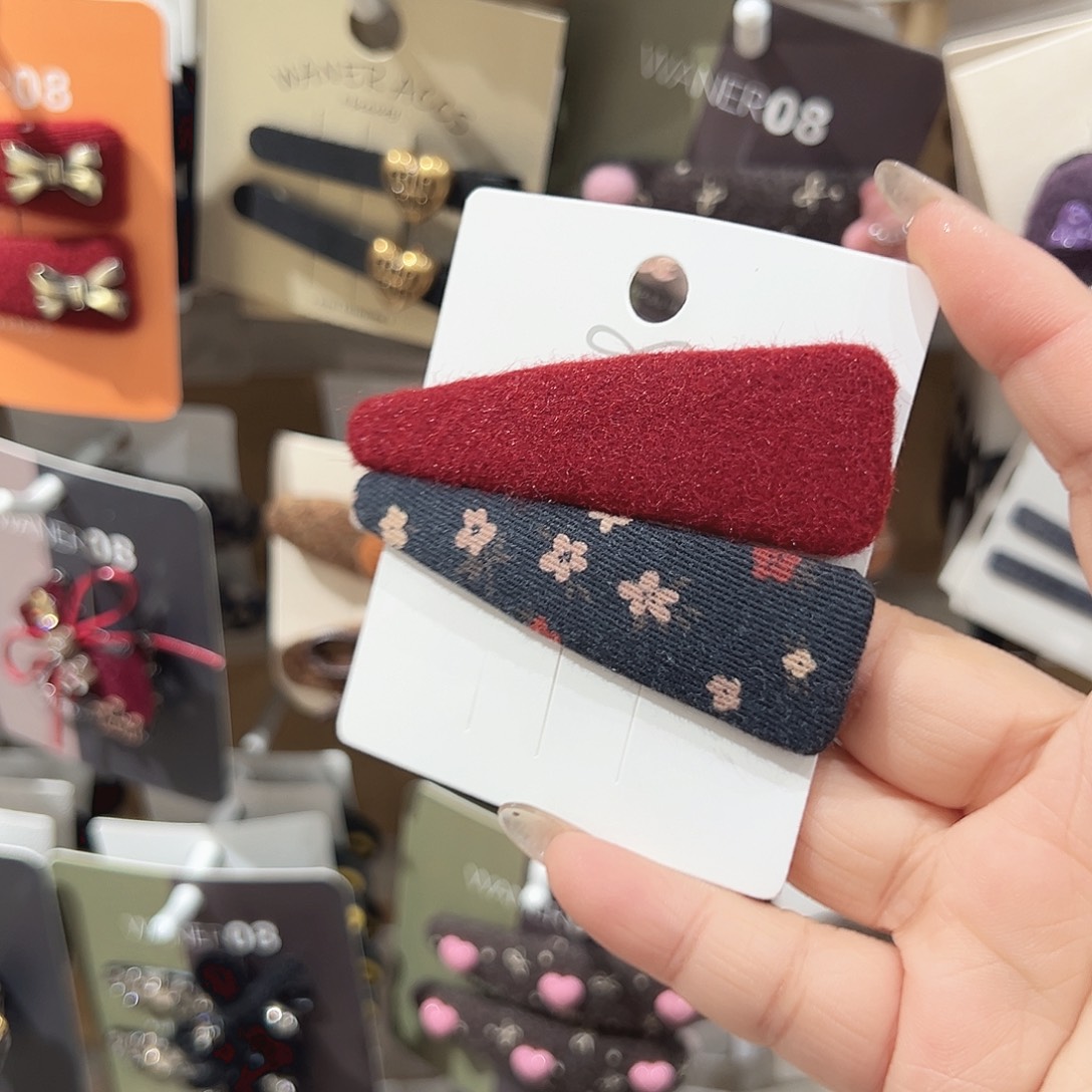 非金属红色碎花ab掰掰