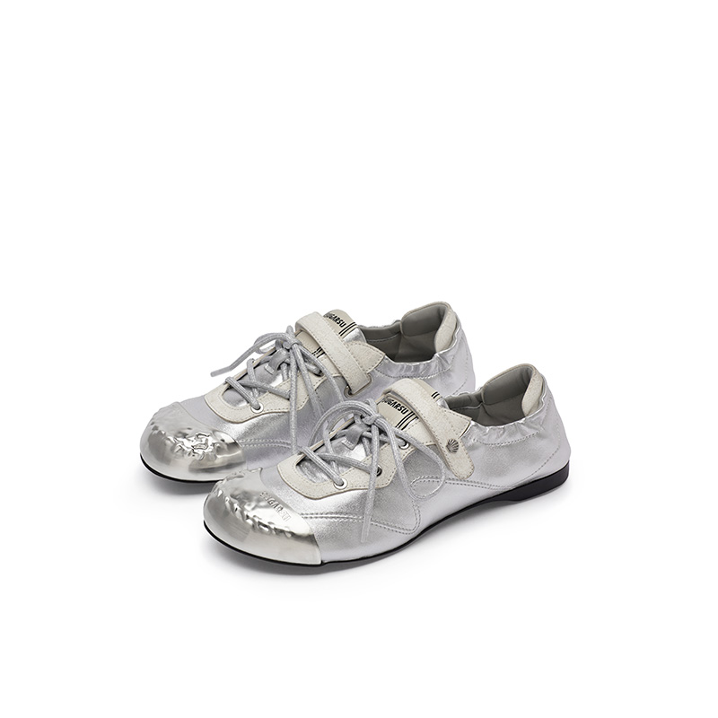 SugarSu/酥履25年春季新款贝壳头芭蕾舞真皮休闲玛丽珍运动单鞋女