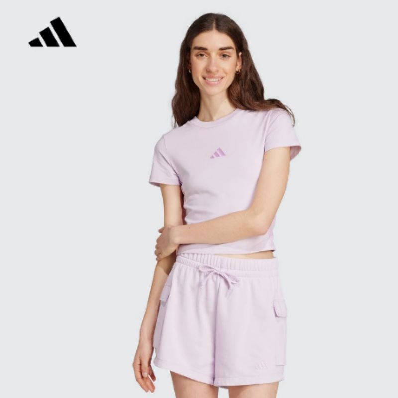 adidas/阿迪达斯『商城专属』女子夏季跑步训练健身短袖T恤 JE1248