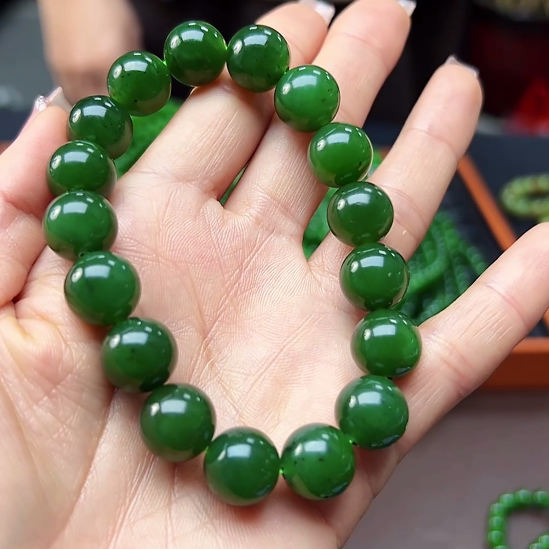 和田玉（碧玉）未镶嵌手链卡12