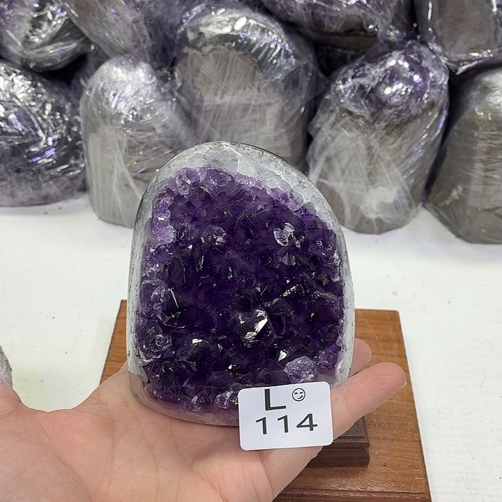 水晶未镶嵌摆件天然紫水晶