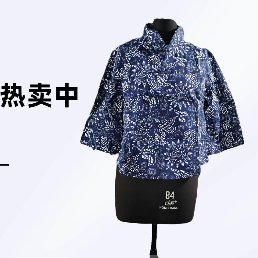 中式碎花休闲短袖女士国风潮流