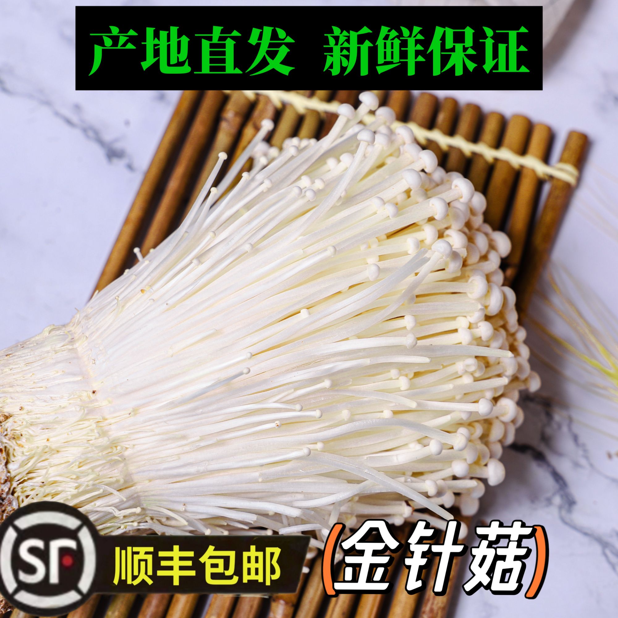 【顺丰包邮】金针菇新鲜蘑菇火锅烧烤新鲜蔬菜 鲜菇菌 现摘直发