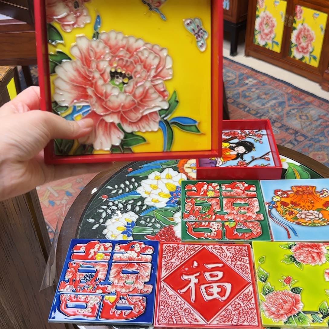 小****红色茶盘自己备注画片