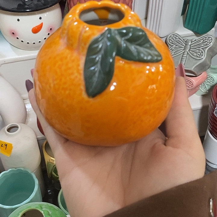 陶瓷花盆有孔 瑕疵介意勿拍 