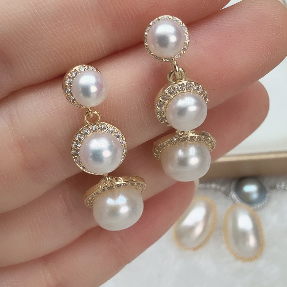 淡水珍珠未镶嵌耳饰