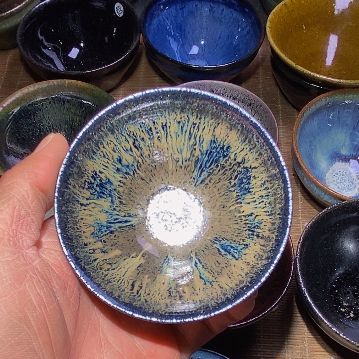 茶盏龙窑柴烧落灰烧