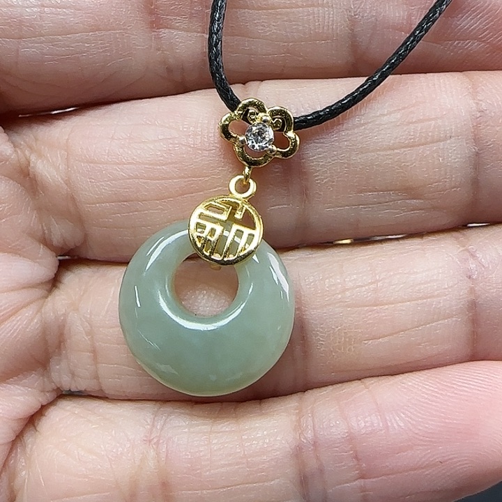 和田玉吊坠(不含链)银S925镶嵌