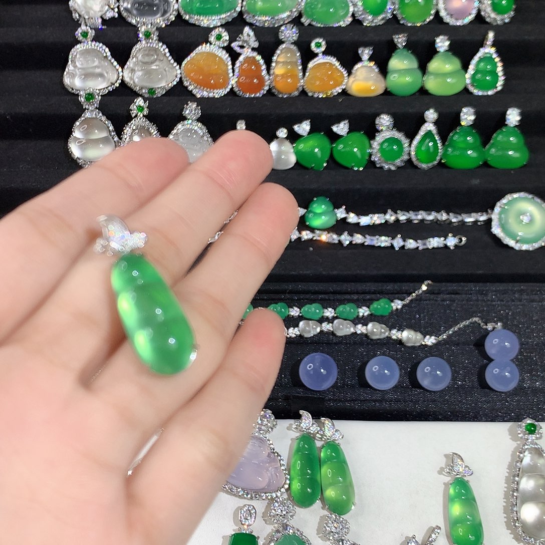 清***栀玛瑙/玉髓银S925镶嵌颈饰