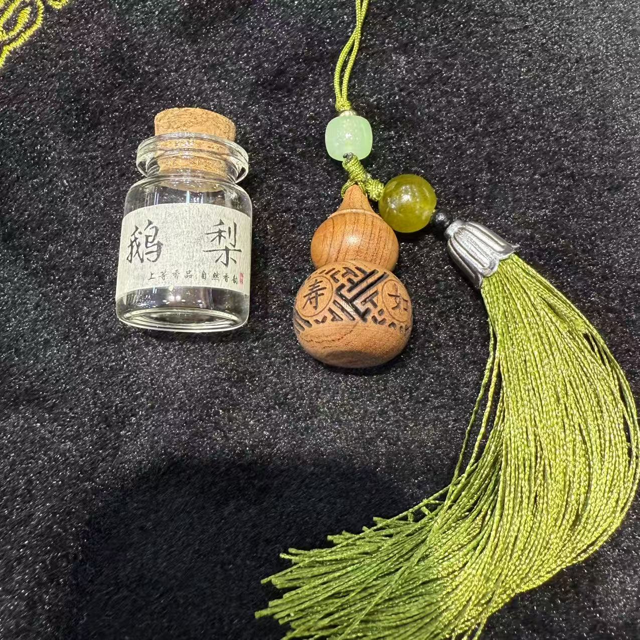 【北野珠宝】天然花梨木葫芦挂件（配香丸）B70H-449多样性发其一