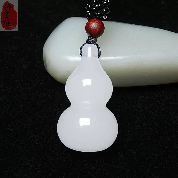 天然新疆金丝玉葫芦吊坠