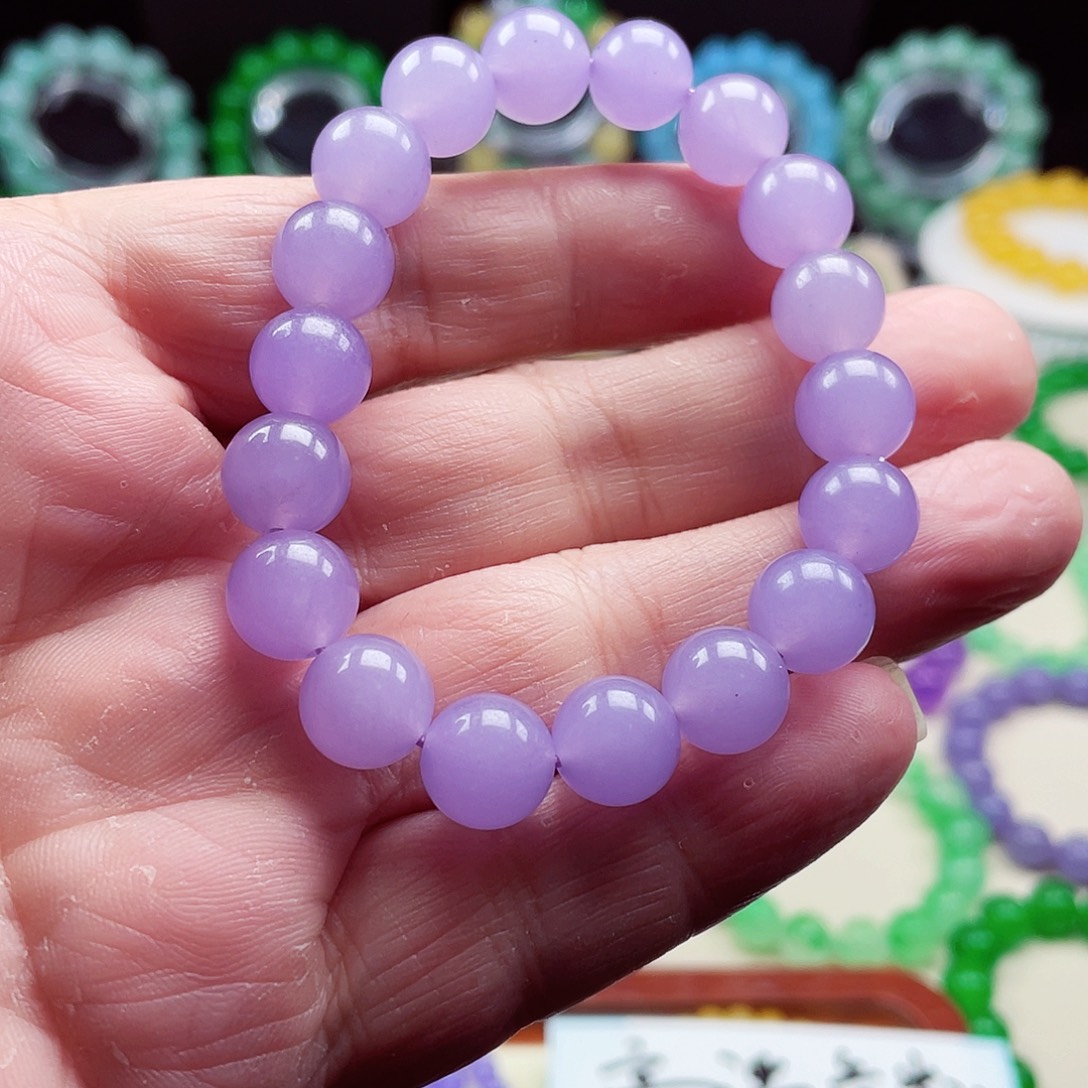 翡翠未镶嵌颈饰卡10翡翠珠链男女款09