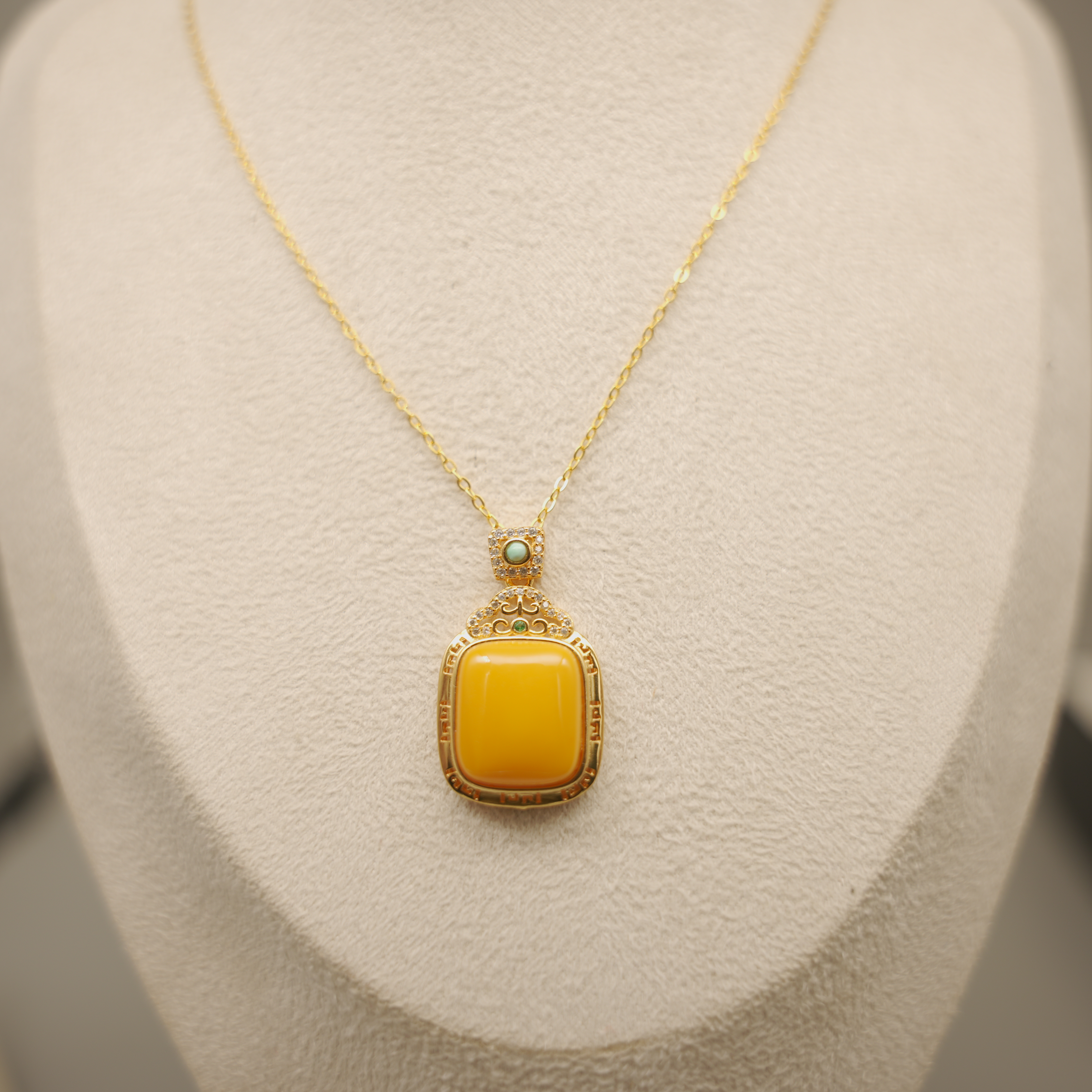 925银银制品 直播间新人福利925银项链百搭精致轻奢坠链黄色精美