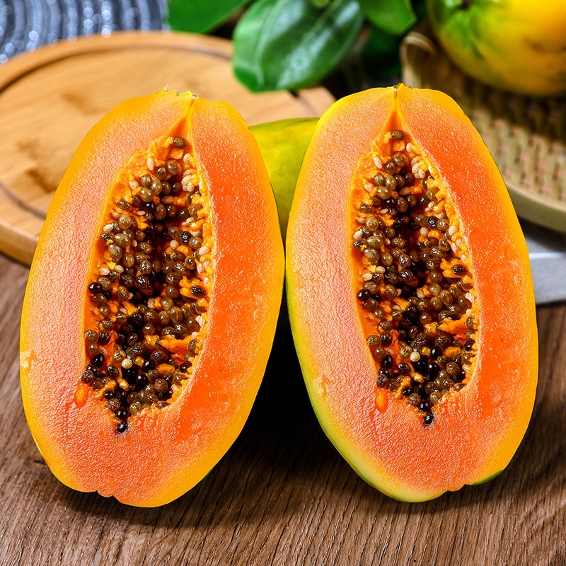 hs红心牛奶木瓜新鲜当季现摘水果青皮孕妇冰糖心自然熟