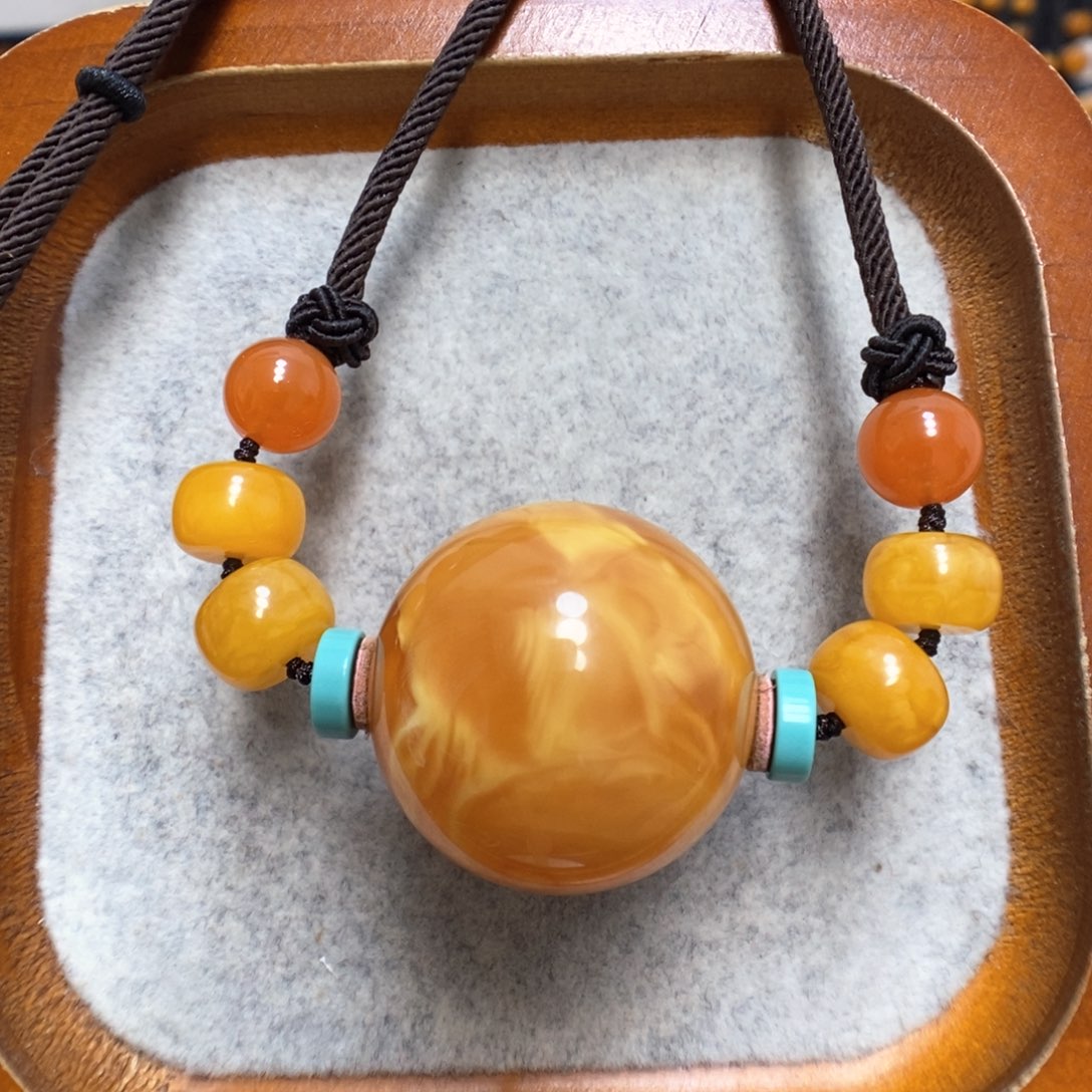 蜜蜡颈饰未镶嵌蜜蜡