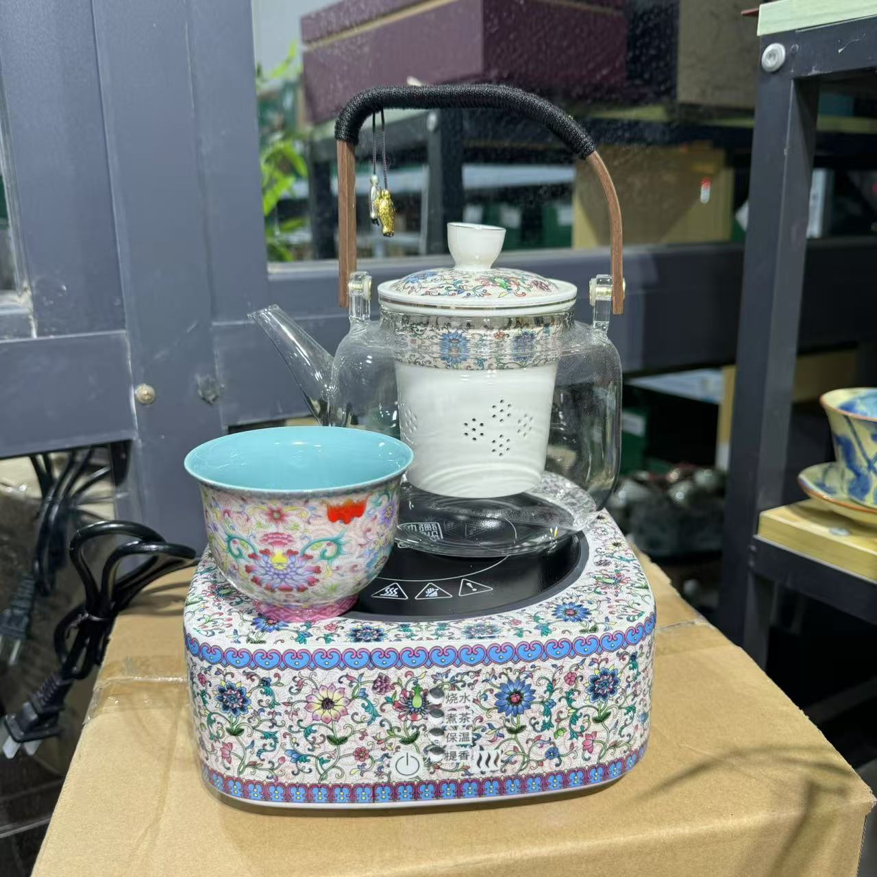 【中国邮政专属链接】衡山社万花电陶炉加煮茶壶 送杯bb060